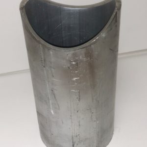 Large tube notched with a Vogel tool