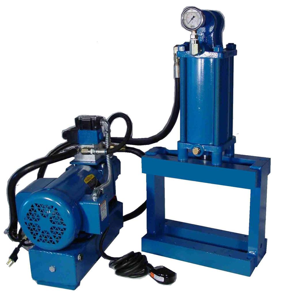 Vogel hydraulic press with pump and electric motor