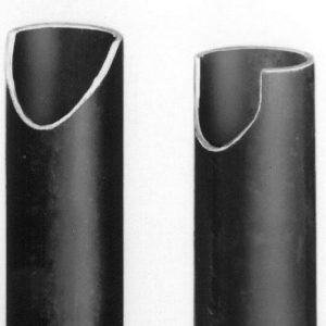 Round pipes notched with Vogel angular notching tool.