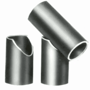 Round pipes notched with Vogel angular notching tool.