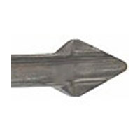 Round tipped metal picket formed with Vogel tool.