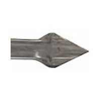 Sharp point metal picket formed with Vogel tool.